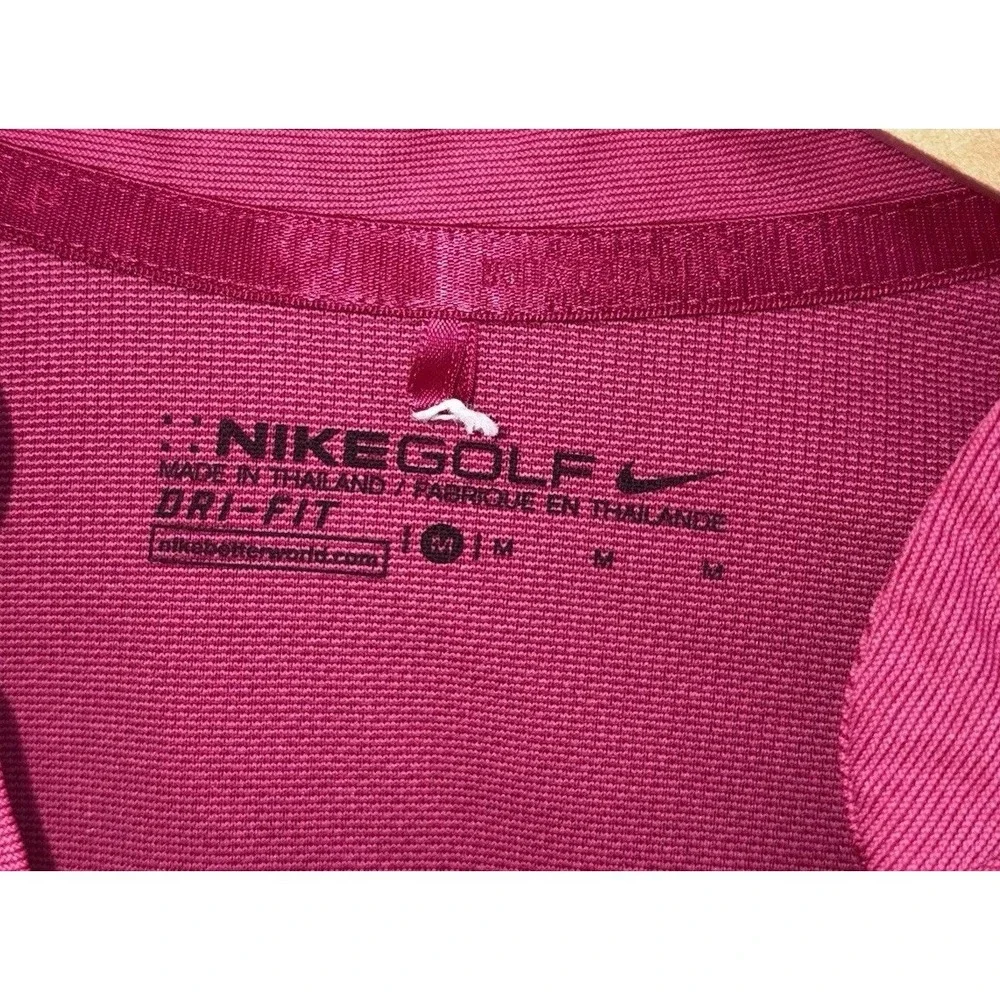Nike Golf Zonal Cooling Shirt Womens Medium Pink Polo Dri Fit‎ Short Sleeve